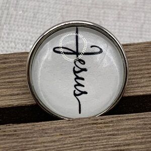 JESUS CROSS Snap Button Charm - 18mm/20mm - Made in the USA